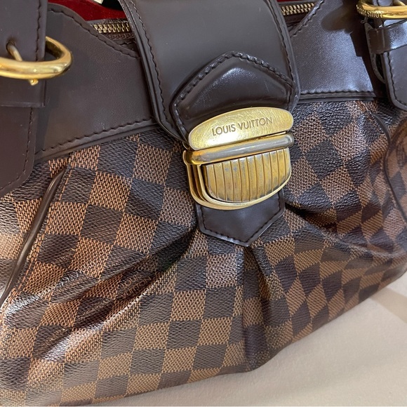 Louis Vuitton Sistina Pm Damier Ebene Shoulder Bag & Matching Sistina Wallet - Picture 8 of 14